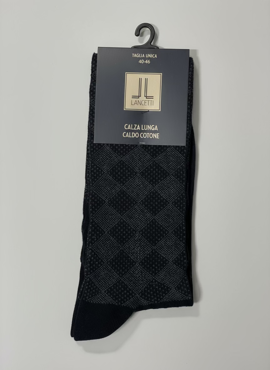 Calza Lunga Uomo Caldo Cotone Fantasia Scozzese - Gentleman LANCETTI