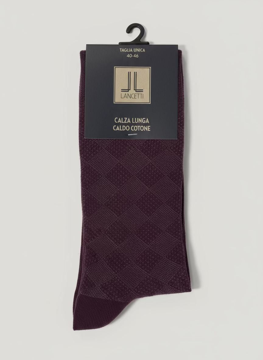 Calza Lunga Uomo Caldo Cotone Fantasia Scozzese - Gentleman LANCETTI