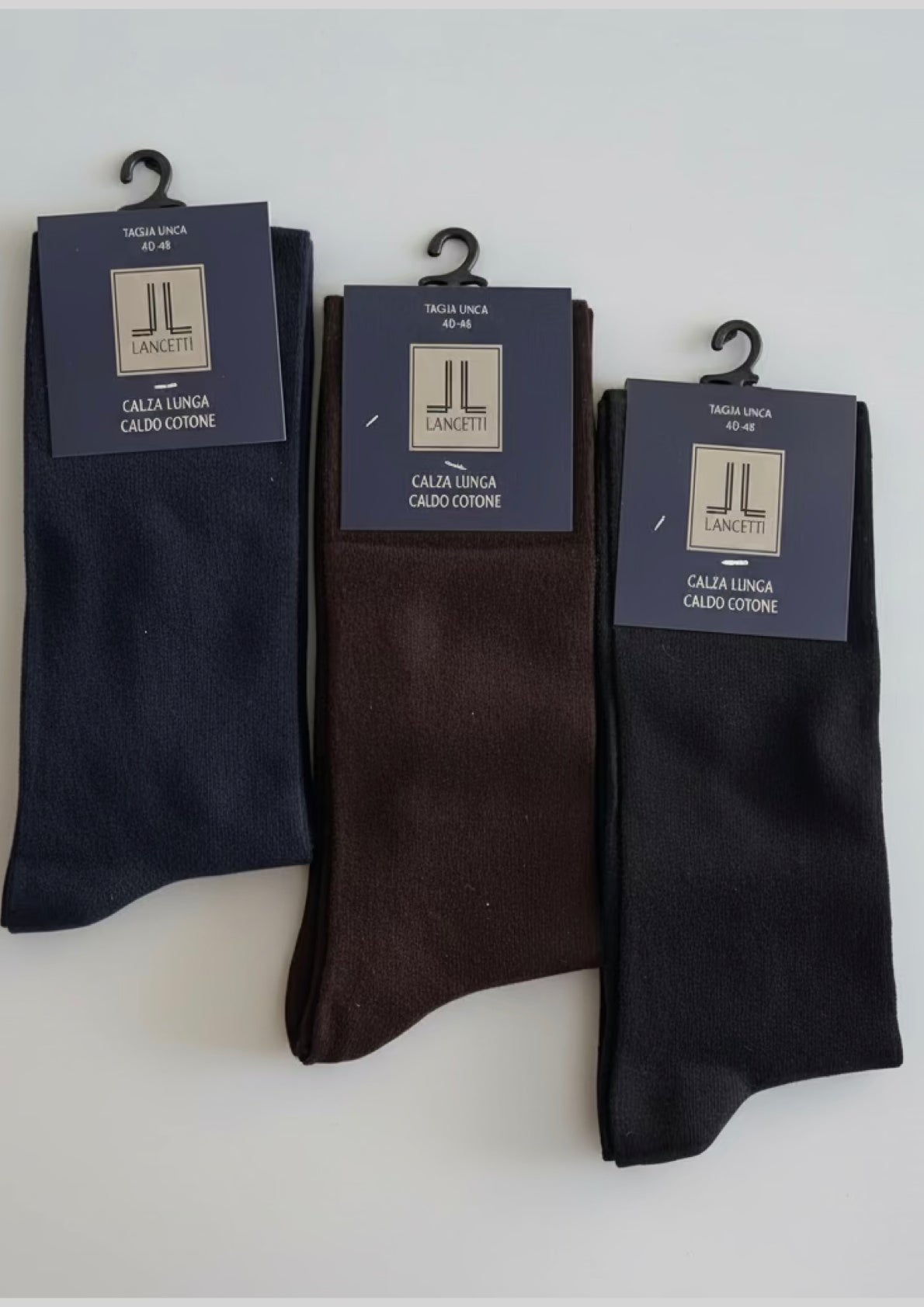Calza Lunga Uomo Caldo Cotone Tinta Unita - Gentleman LANCETTI