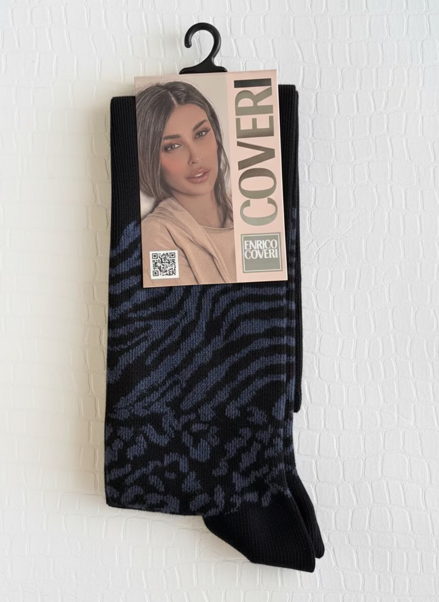Calza Lunga Donna Caldo Cotone Fantasia Animalier - ENRICO COVERI
