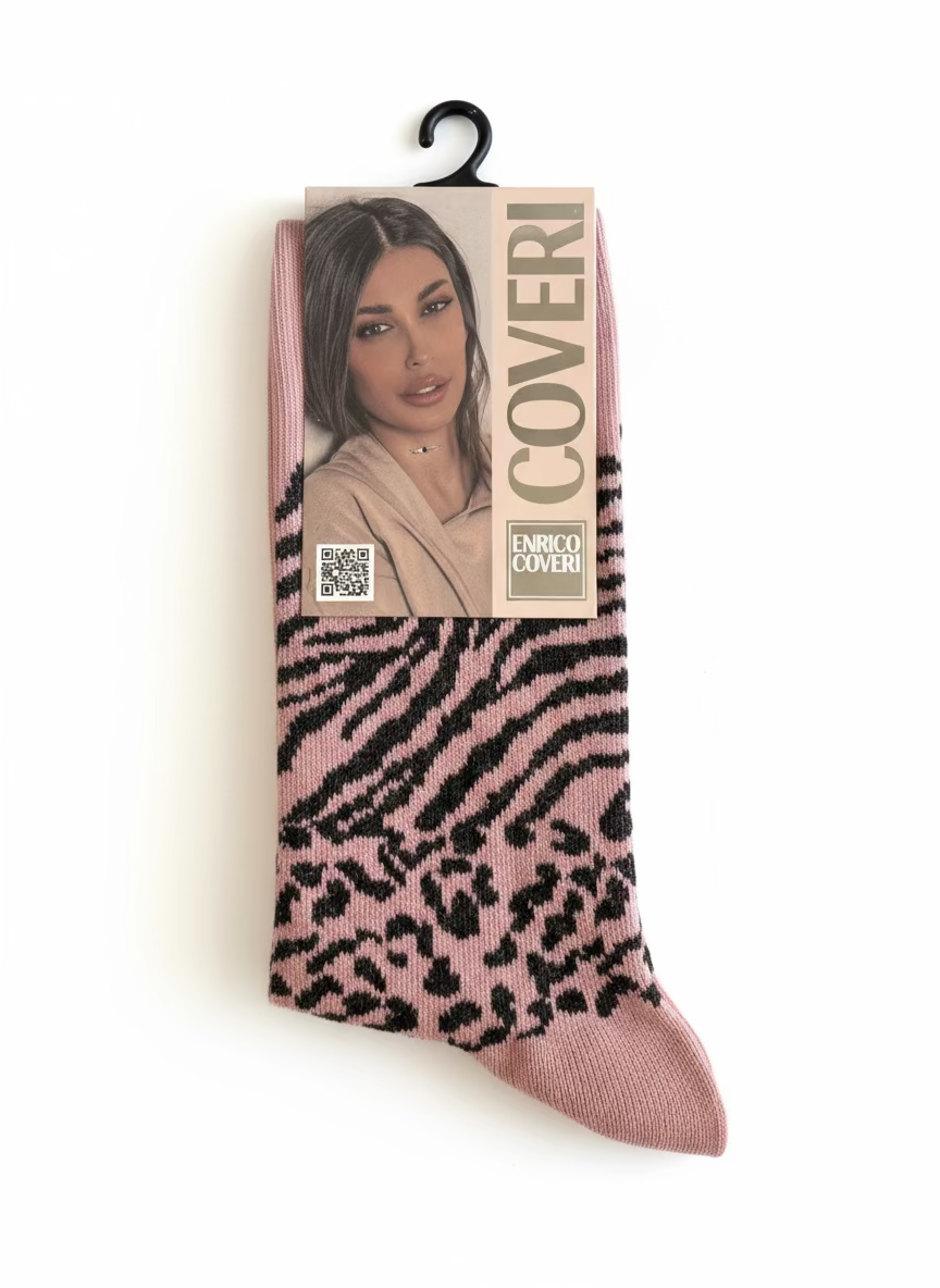 Calza Lunga Donna Caldo Cotone Fantasia Animalier - ENRICO COVERI