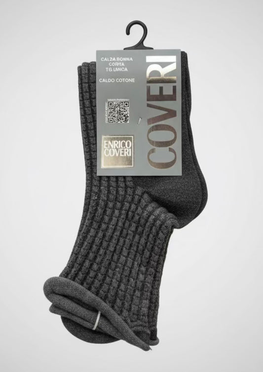 Calza Corta Donna Caldo Cotone lavorato ENRICO COVERI