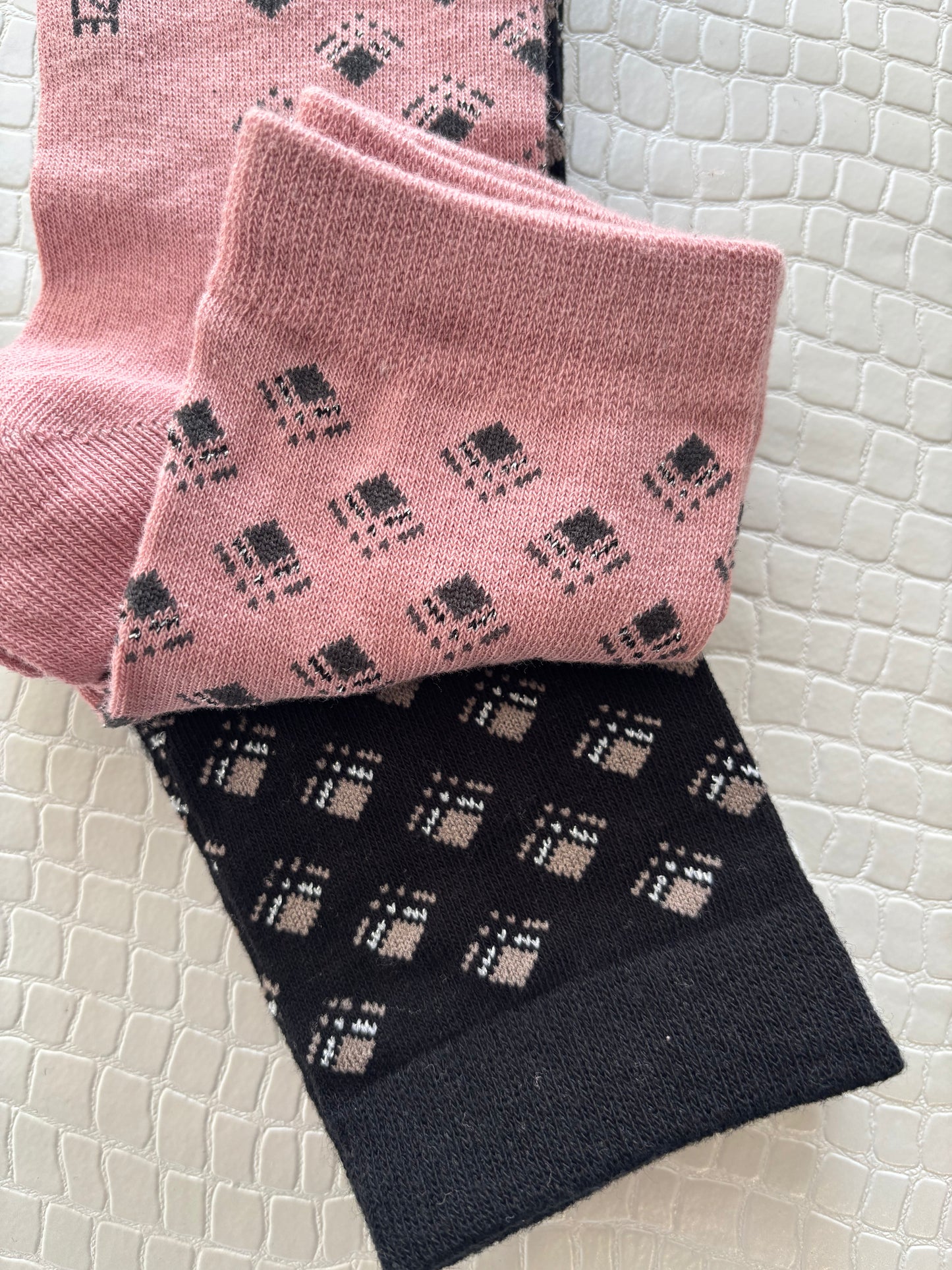 Tripack Calzini Donna in Caldo Cotone Fantasia Geometrica – CHARRO