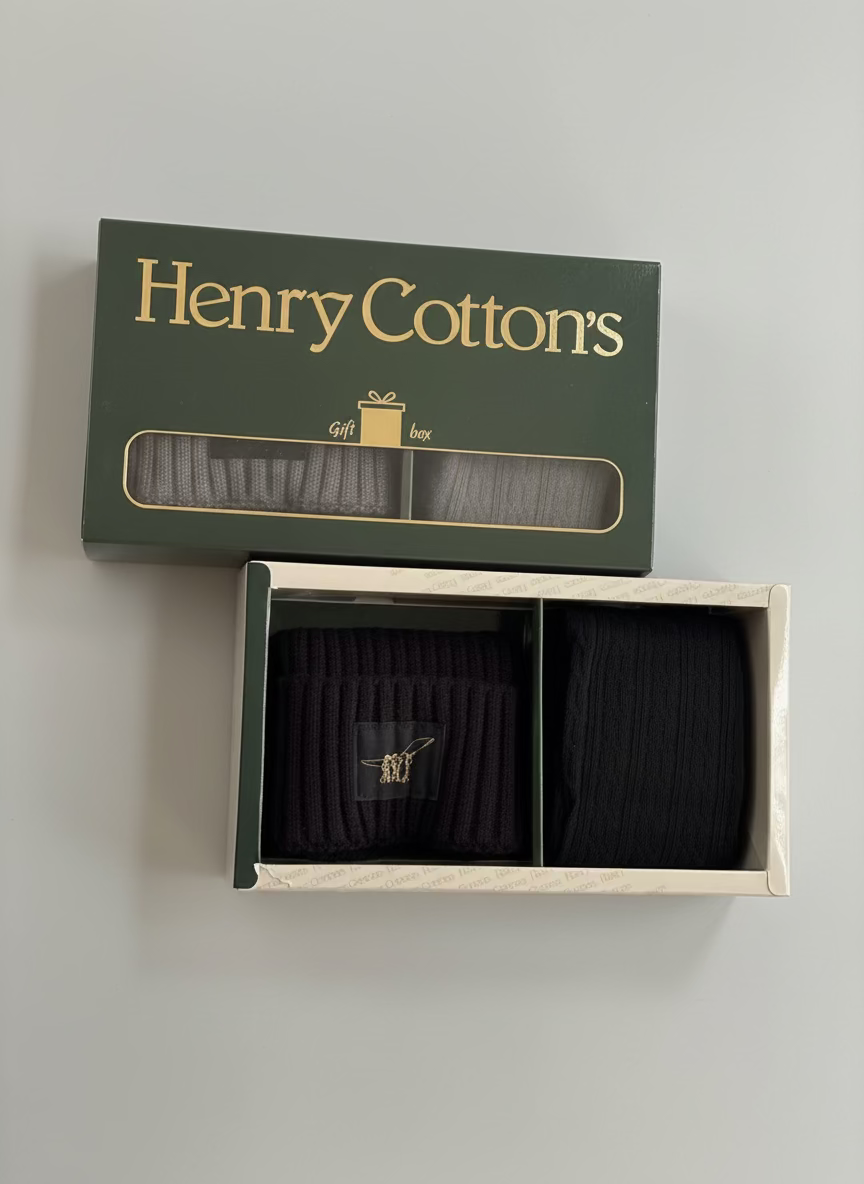 Gift Box con Cappello + Calza Lunga in Caldo Cotone - Henry Cotton’s