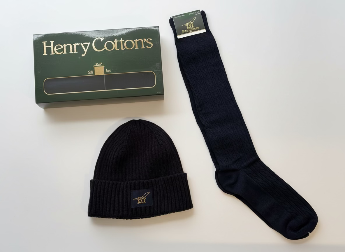 Gift Box con Cappello + Calza Lunga in Caldo Cotone - Henry Cotton’s