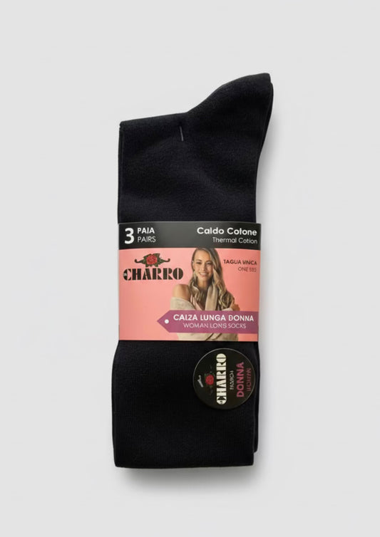 Tripack Calza Lunga Donna in caldo cotone - CHARRO