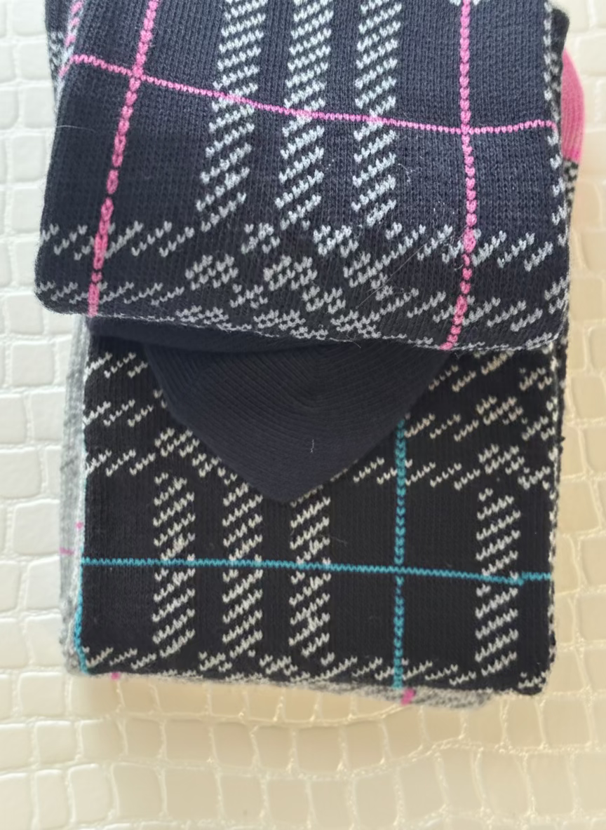 Tripack Calza Lunga Donna Fantasia scozzese in caldo cotone - CHARRO
