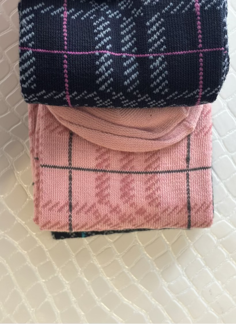 Tripack Calza Lunga Donna Fantasia scozzese in caldo cotone - CHARRO
