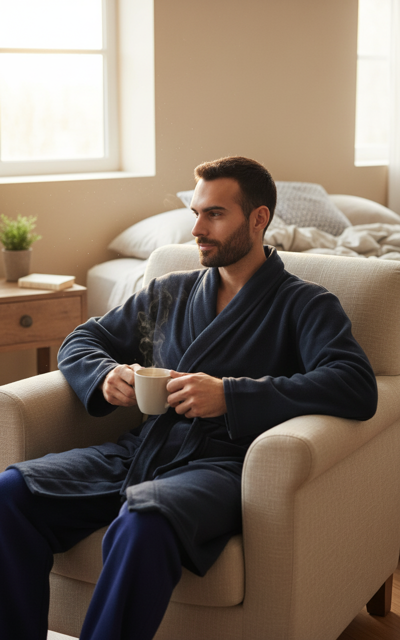 Vestaglia Uomo Pile Blu Navy IRGE
