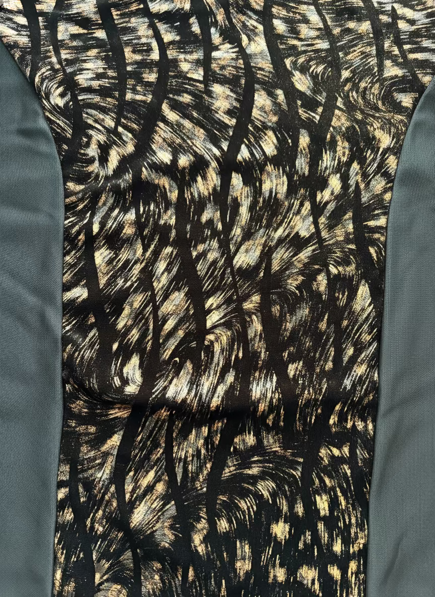 Maglia donna a manica lunga con inserti in tulle e ciniglia bronzo - INTIMAMI