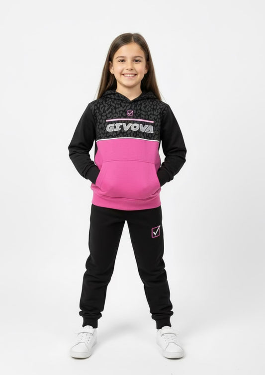 Tuta Bambina in felpa di cotone com cappuccio GIVOVA - Taglia 7 anni