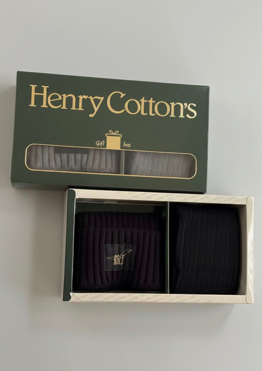 Gift Box con Cappello + Calza Lunga in Caldo Cotone - Henry Cotton’s