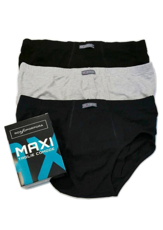 Slip taglie comode calibrate in cotone elasticizzato ROSSOPORPORA