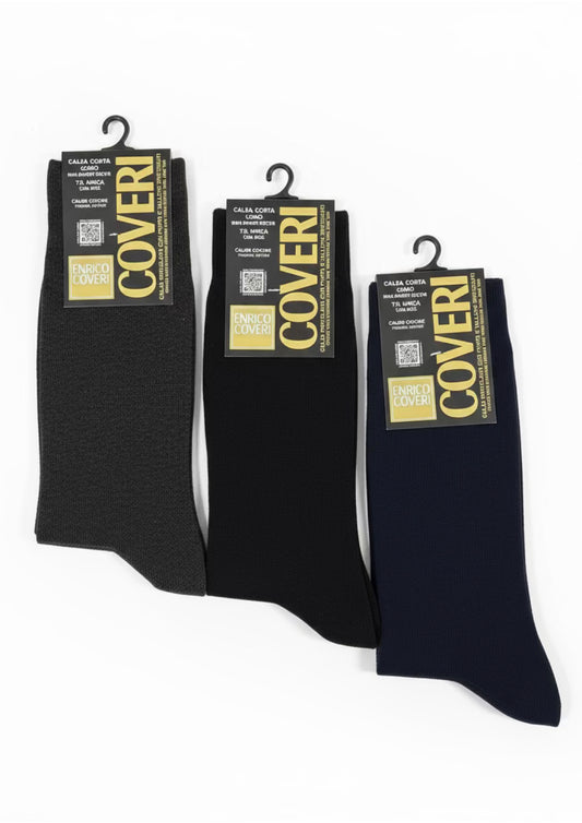 Calza Corta Uomo Caldo Cotone Tinta Unita - ENRICO COVERI