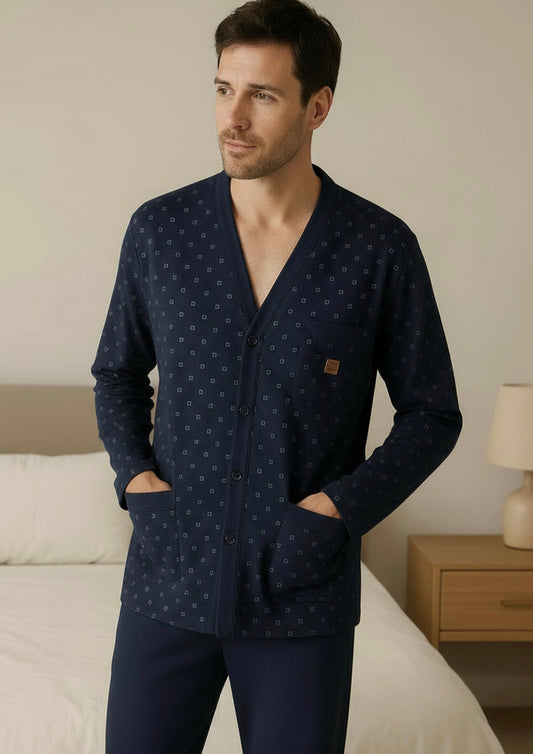 Pigiama Uomo Interlock aperto NAZARENO GABRIELLI