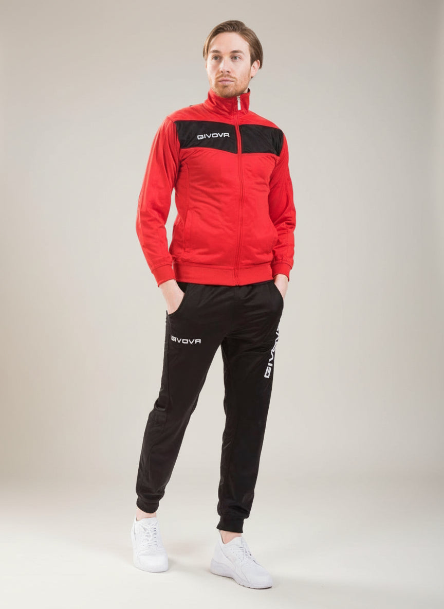 Tuta Unisex Triacetato Modello Visa Rosso/Nero GIVOVA - Taglia M