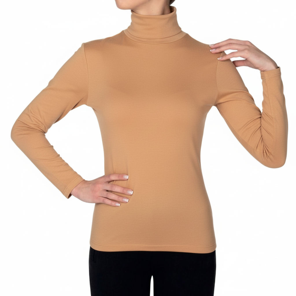 Maglia donna dolcevita in caldo tessuto manopesca GLADYS
