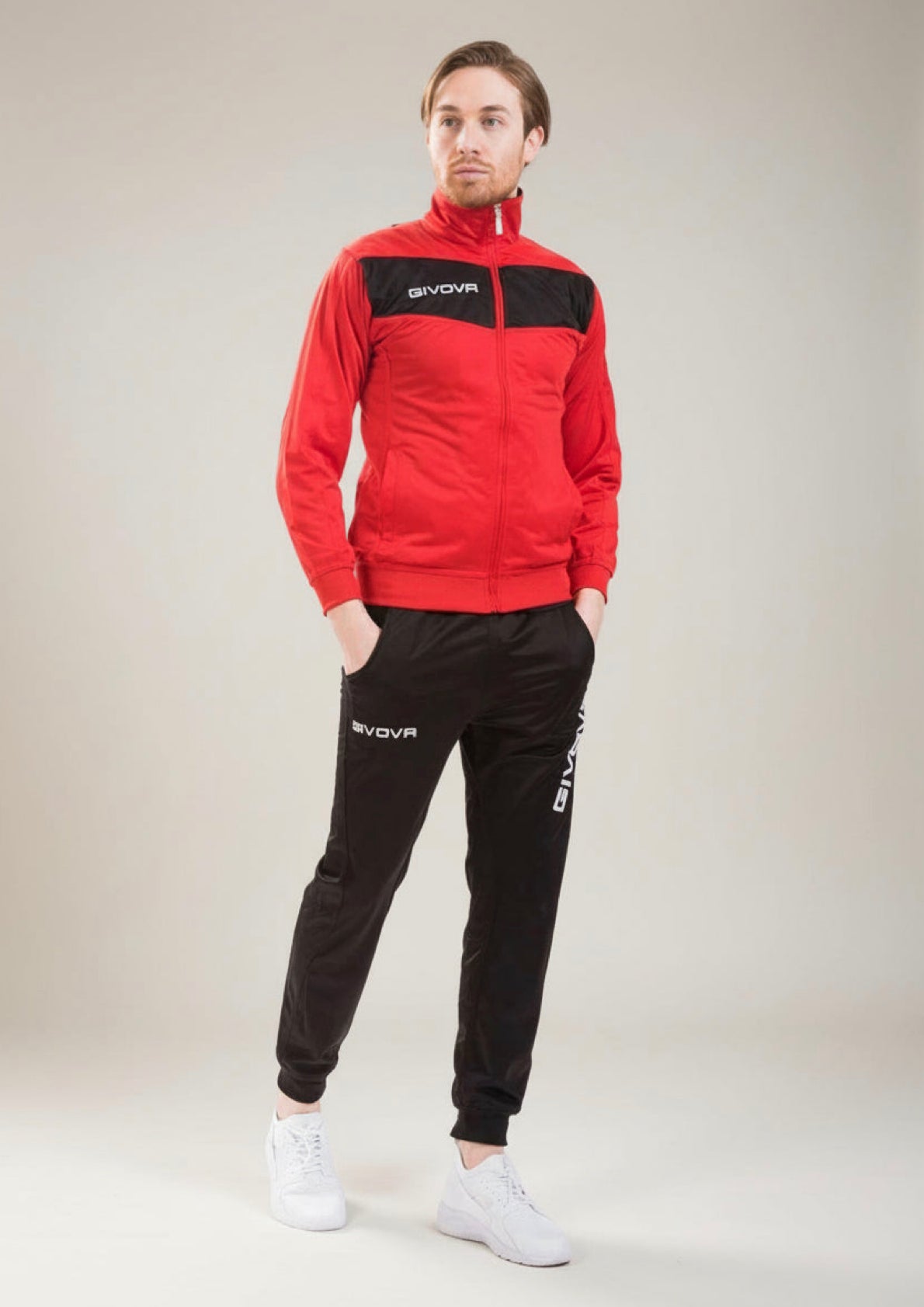 Tuta Unisex Triacetato Modello Visa Rosso/Nero GIVOVA - Taglia M