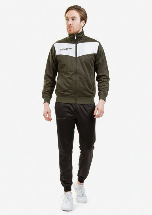 Tuta Unisex Triacetato Modello Visa Verde militare/Nero GIVOVA - Taglie XL e 3XL