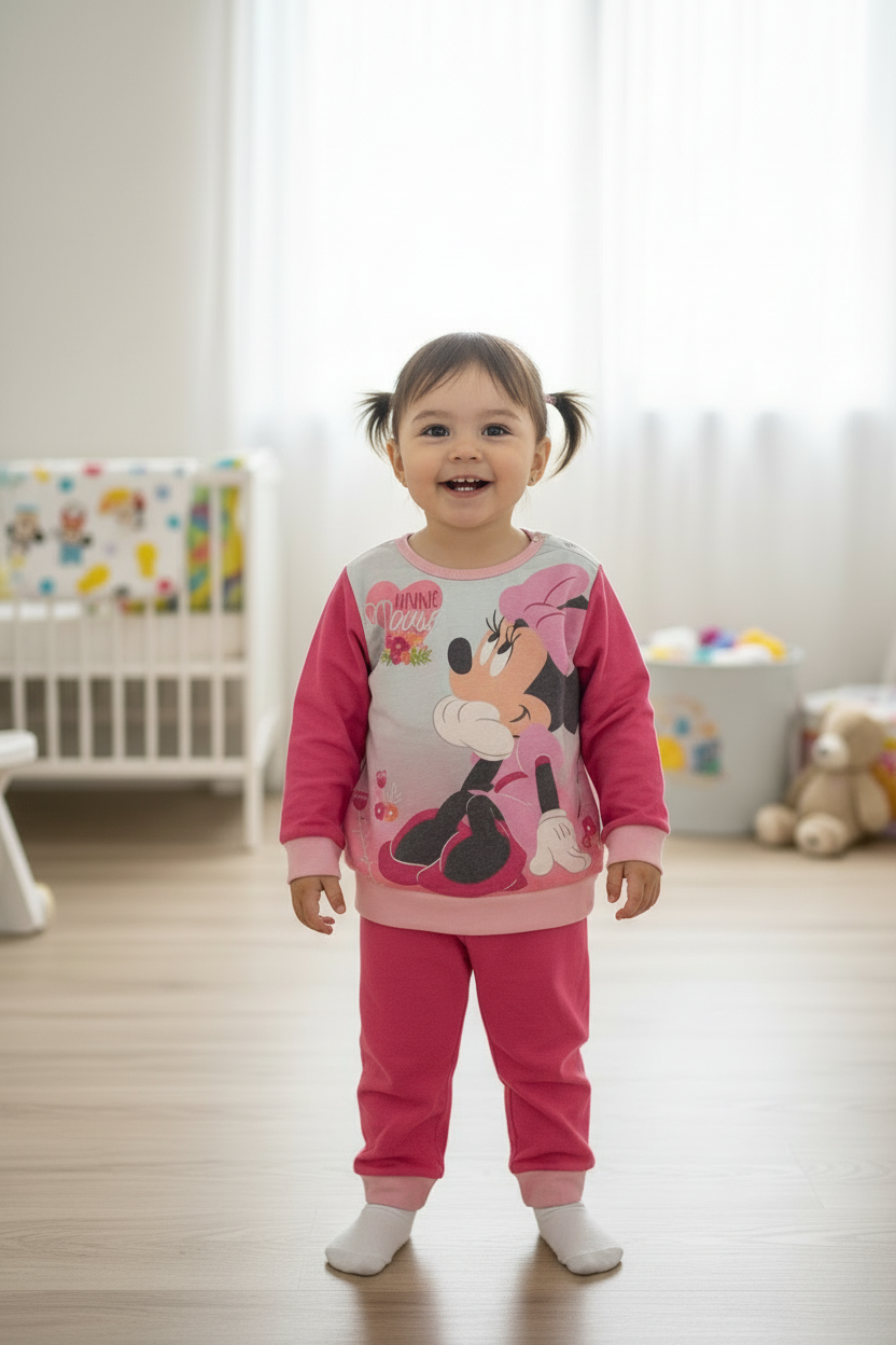 Pigiama Neonata in cotone felpato Disney Minnie ELLEPI - Taglia 24 mesi
