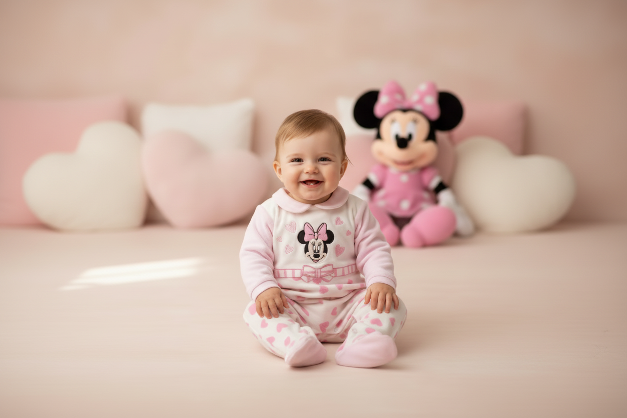 Tutina Neonata in ciniglia Disney ELLEPI -  Taglia 6 mesi