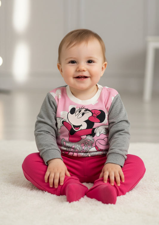 Pigiama Neonata in cotone felpato Disney Minnie ELLEPI - Taglia 12 mesi