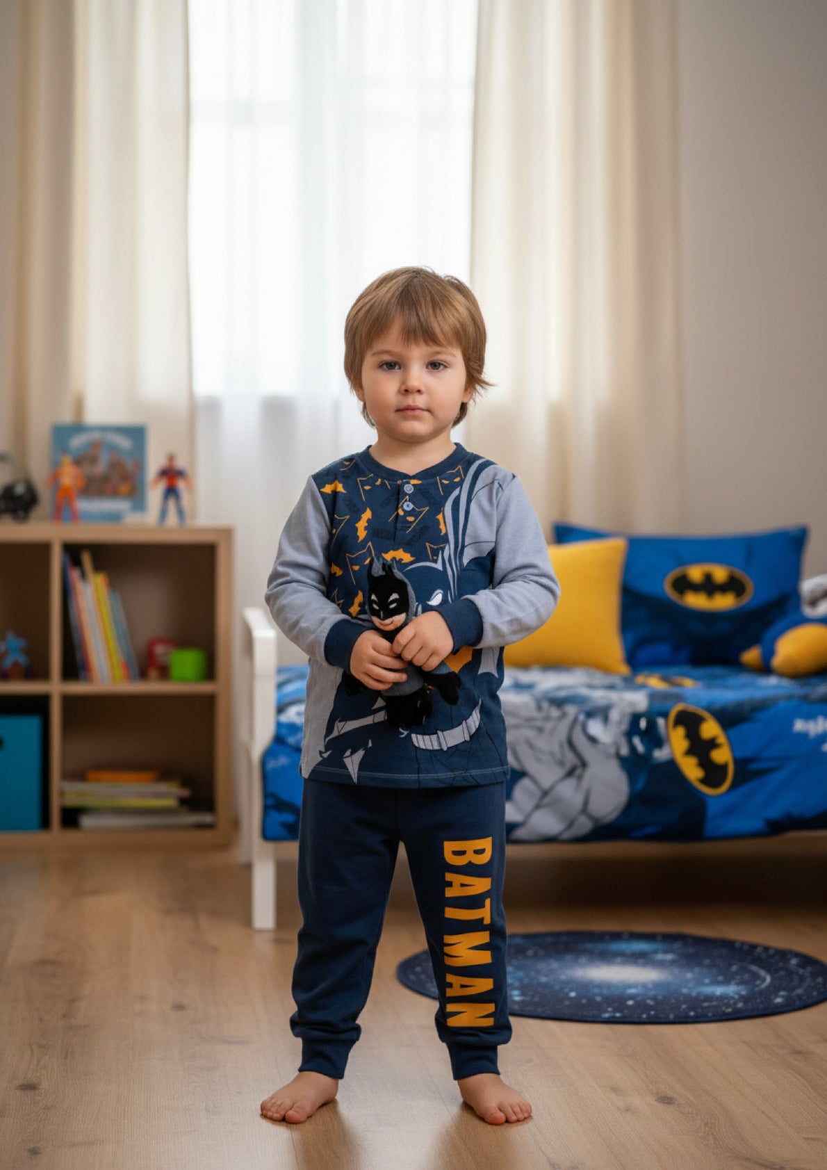 Pigiama bambino cotone felpato BATMAN – Taglia 3/4 anni