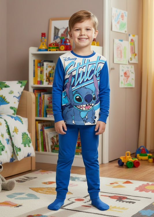 Pigiama Bambino manica lunga Cotone Interlock Lilo&Stitch - Taglie dalla 3/4 alla 7/8 anni