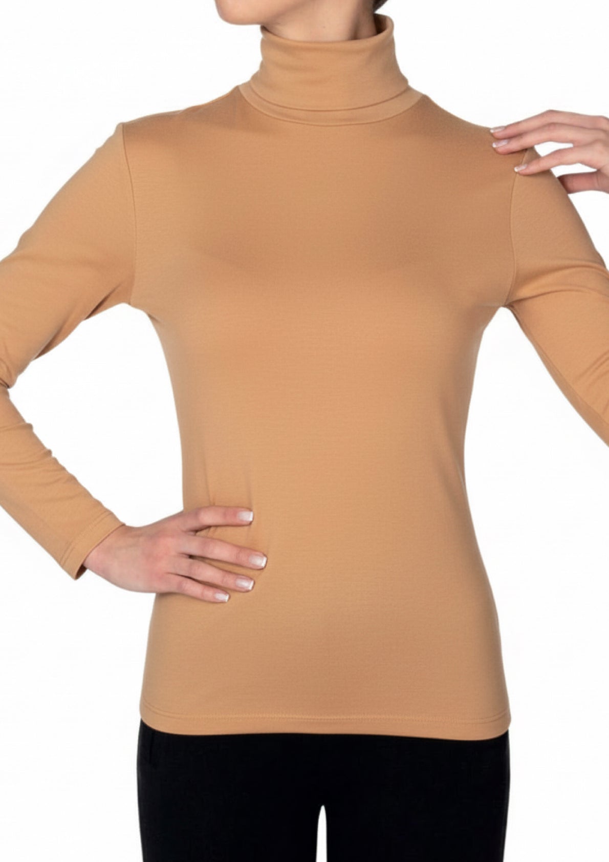Maglia donna dolcevita in caldo tessuto manopesca GLADYS