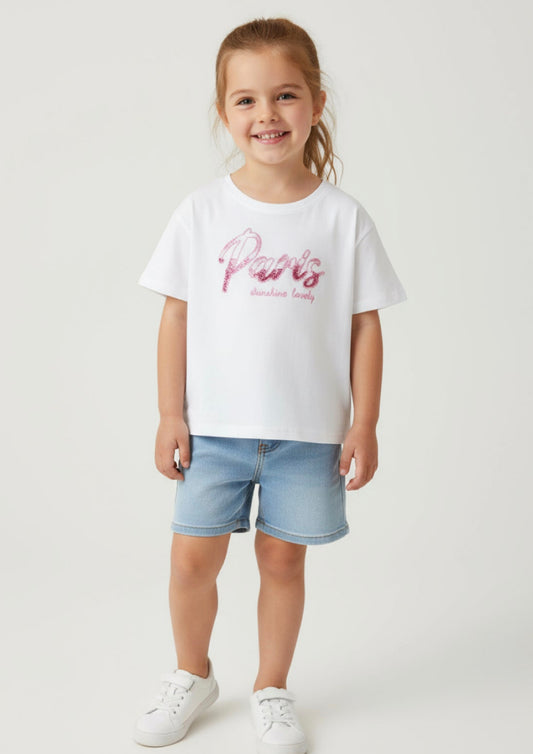 T-shirt bambina e ragazza “Paris” MISS IMAGE