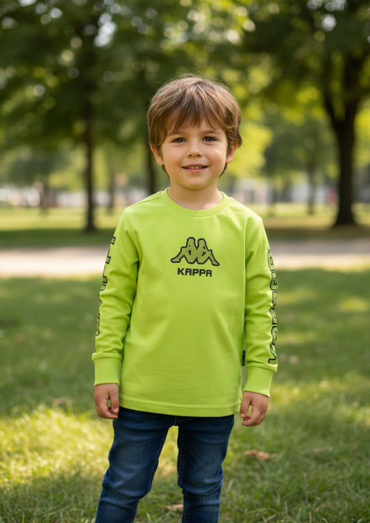 T-Shirt Bambino e Ragazzo manica lunga con stampa KAPPA - Taglia 7 anni