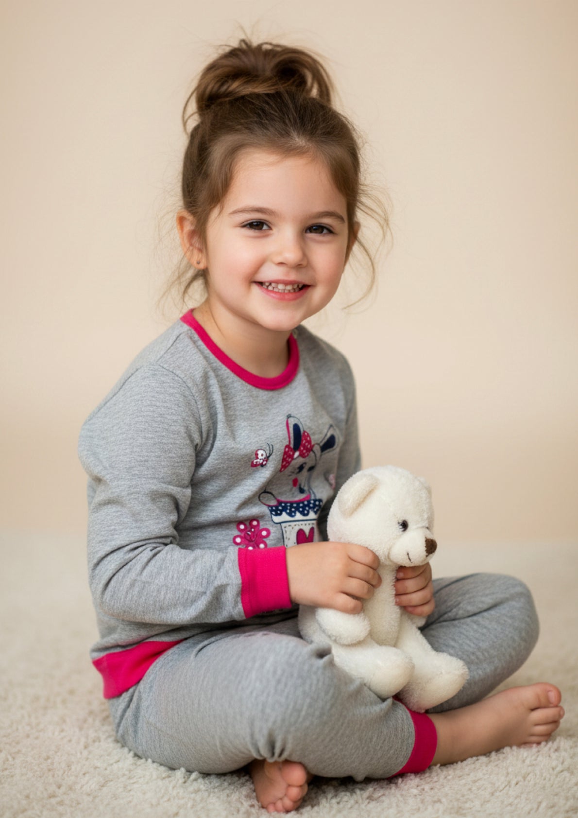 Pigiama Bambina manica lunga in Cotone primaverile - Taglia 36 mesi