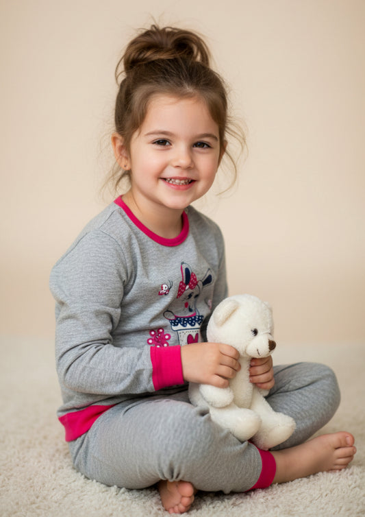 Pigiama Bambina manica lunga in Cotone primaverile - Taglia 36 mesi