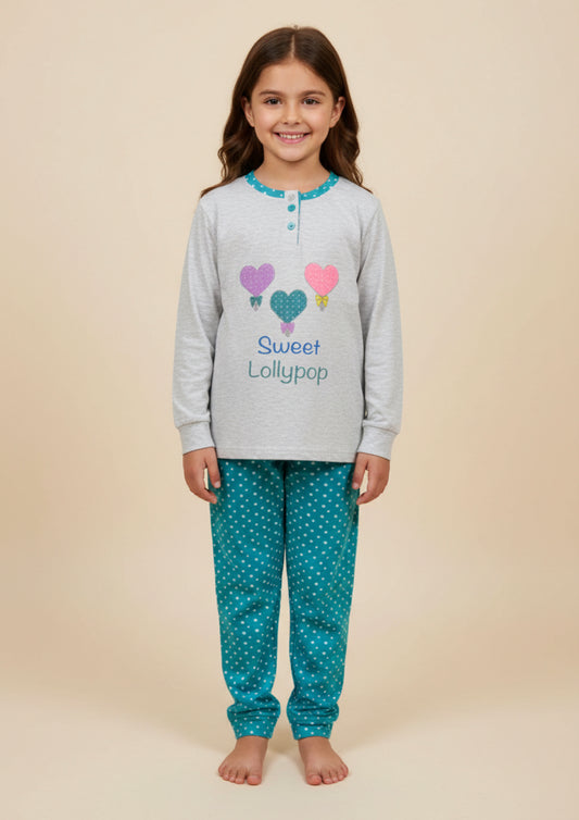 Pigiama Bambina manica lunga Cotone jersey IRGE - Taglia 5/6 anni