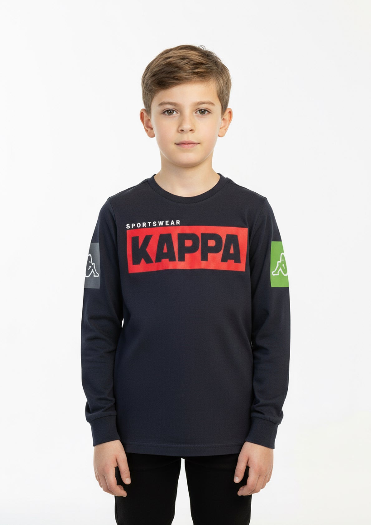 T-Shirt bambino e ragazzo manica lunga con stampa KAPPA - Taglia 8 anni