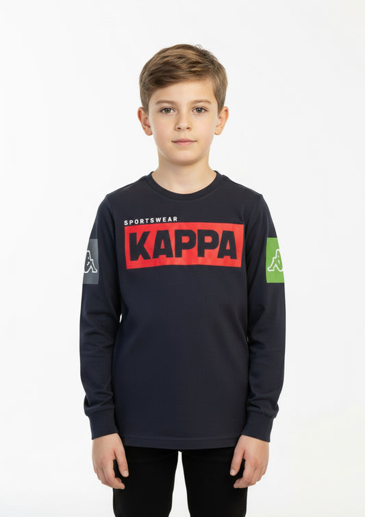 T-Shirt bambino e ragazzo manica lunga con stampa KAPPA - Taglia 8 anni