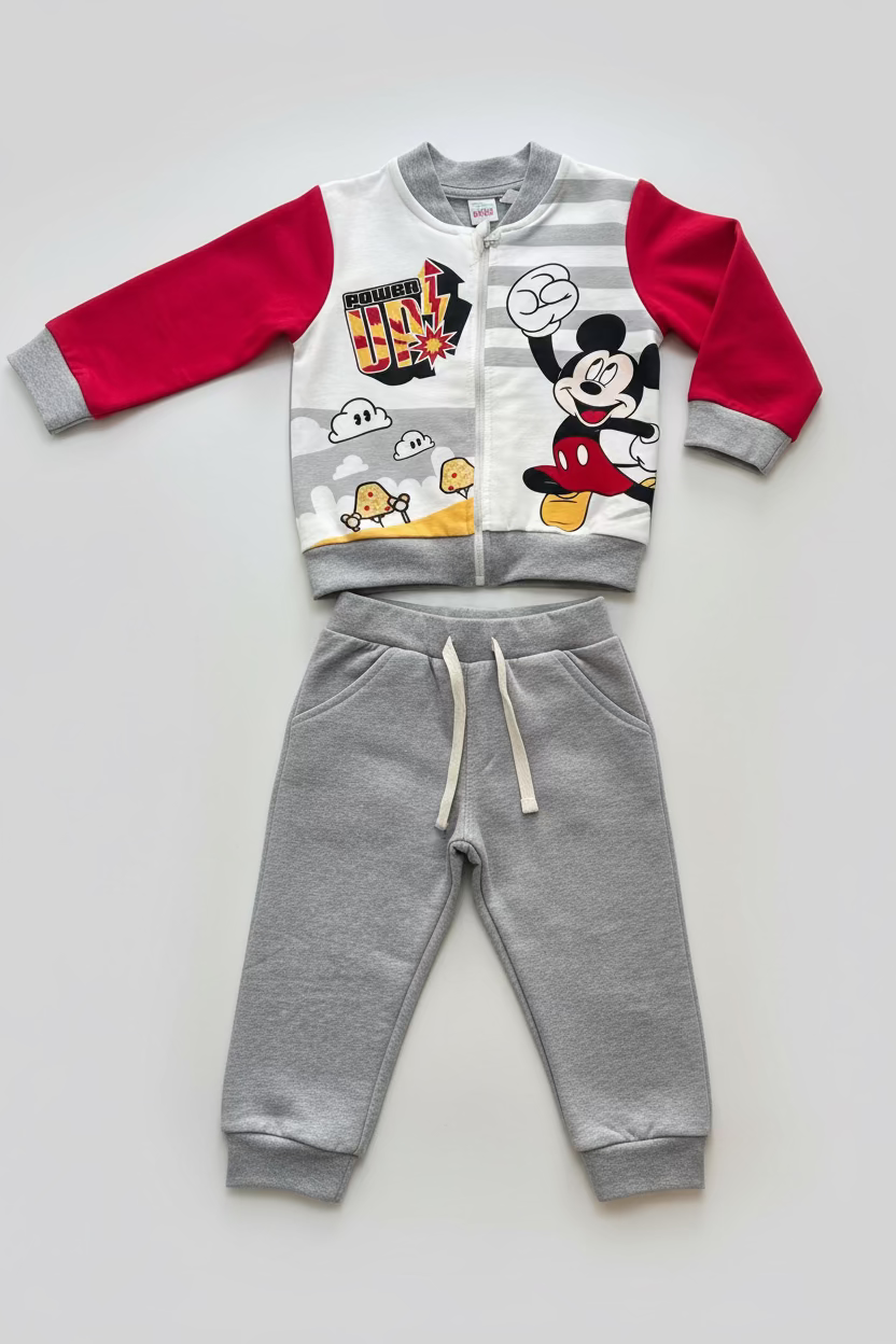 Completo Tuta in felpa Neonato con zip Disney Baby ELLEPI - Taglia 9/12 mesi