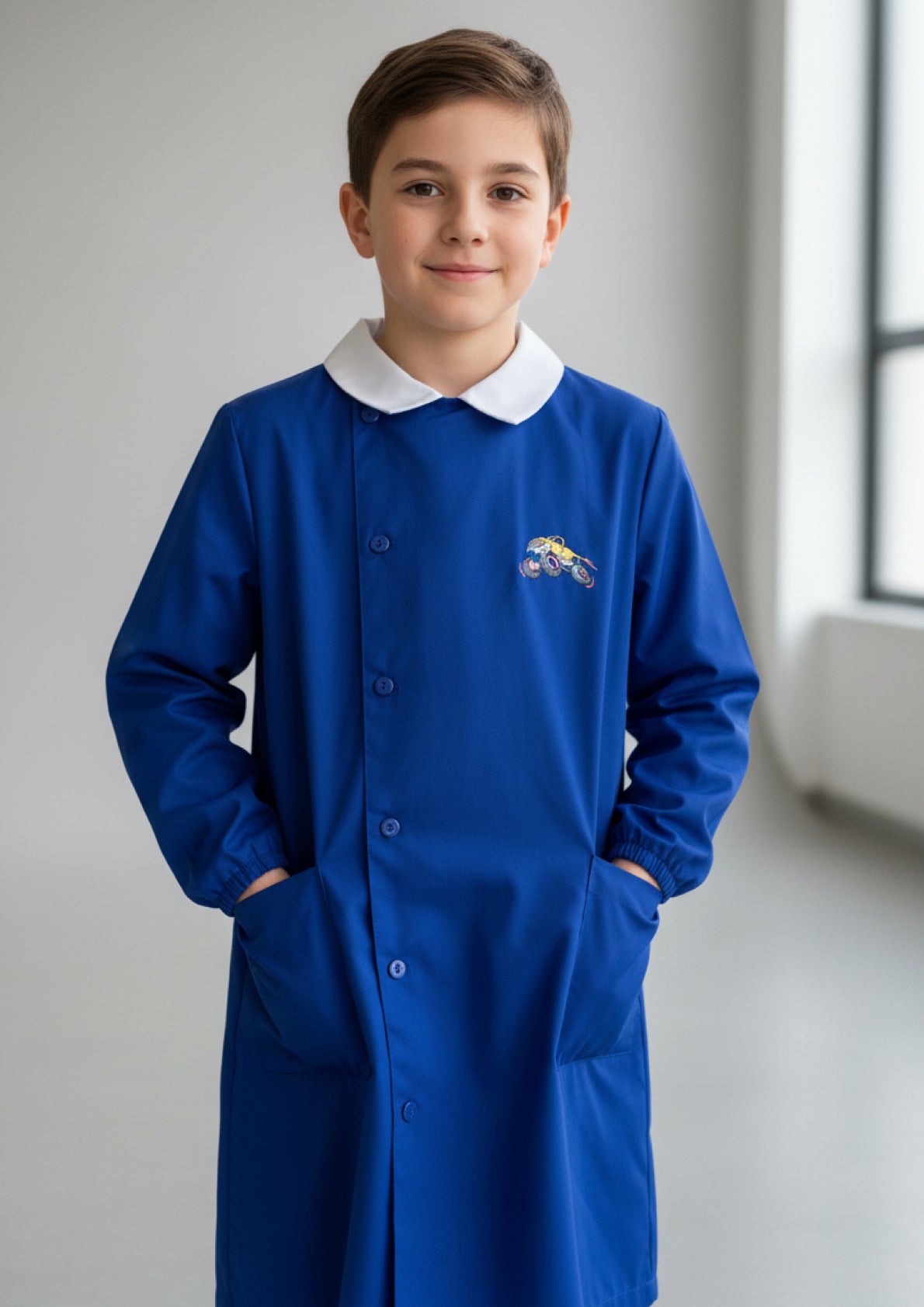 Grembiule Scuola Elementare Blu Bambino - Taglia 12 anni