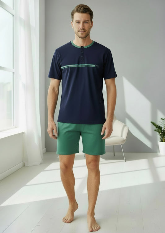 Pigiama uomo estivo Manica corta e pantaloncini YOU&ME - Taglia L