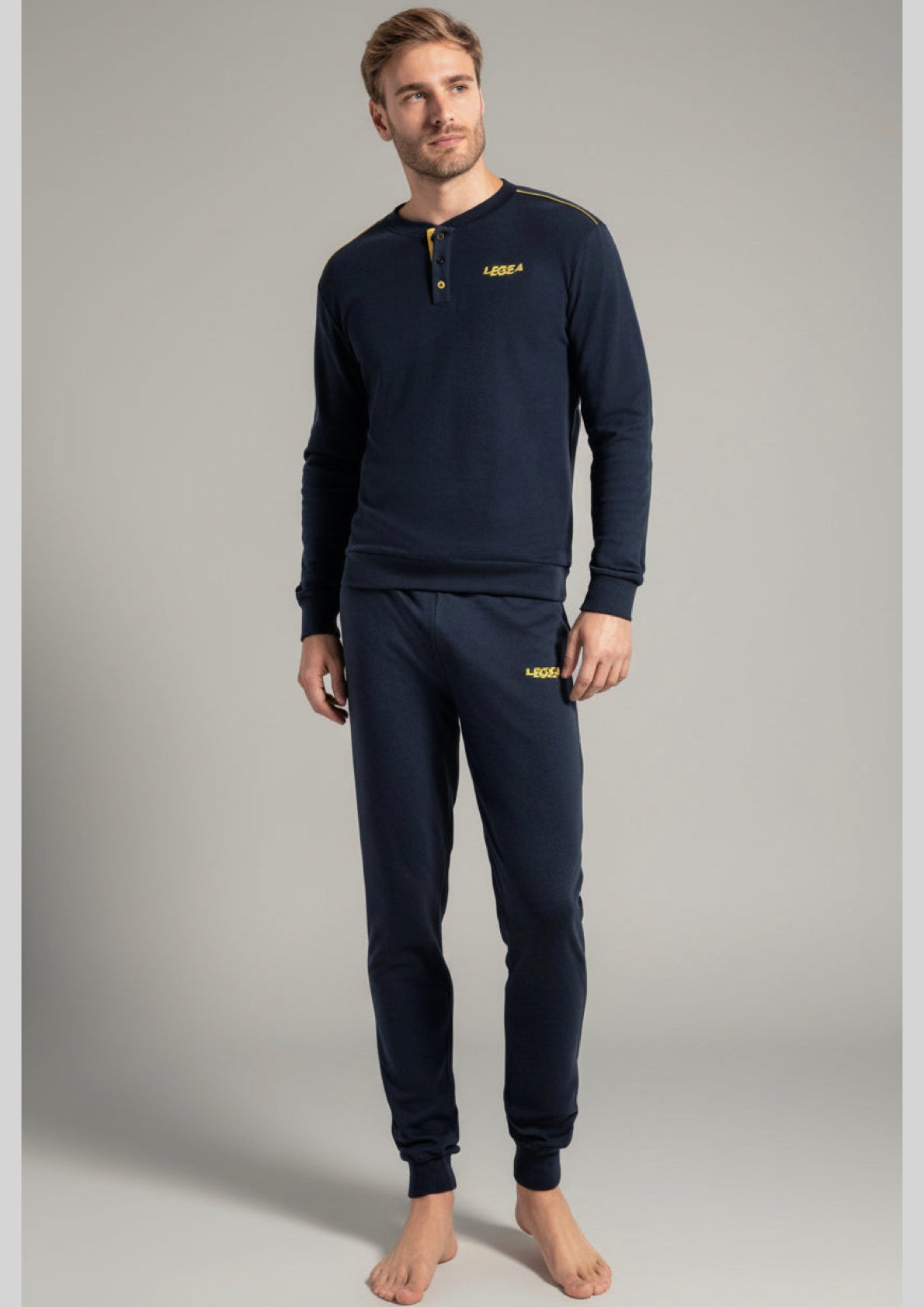 Pigiama Uomo in Cotone Interlock LEGEA Homewear - Taglie XL e XXL