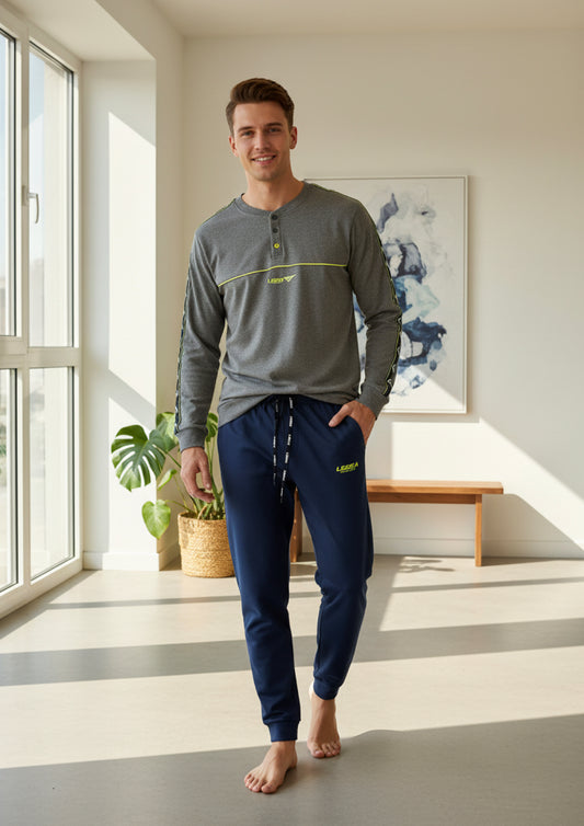 Pigiama Uomo in Cotone Interlock LEGEA Homewear - Taglia 4/M