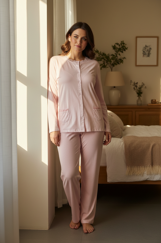 Pigiama donna manica lunga jersey Comfort ORONERO - Taglia 54