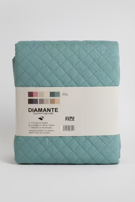 Copriletto Trapuntato Leggero Una Piazza e Mezza Double Face Rombi DIAMANTE - Renée Legrand