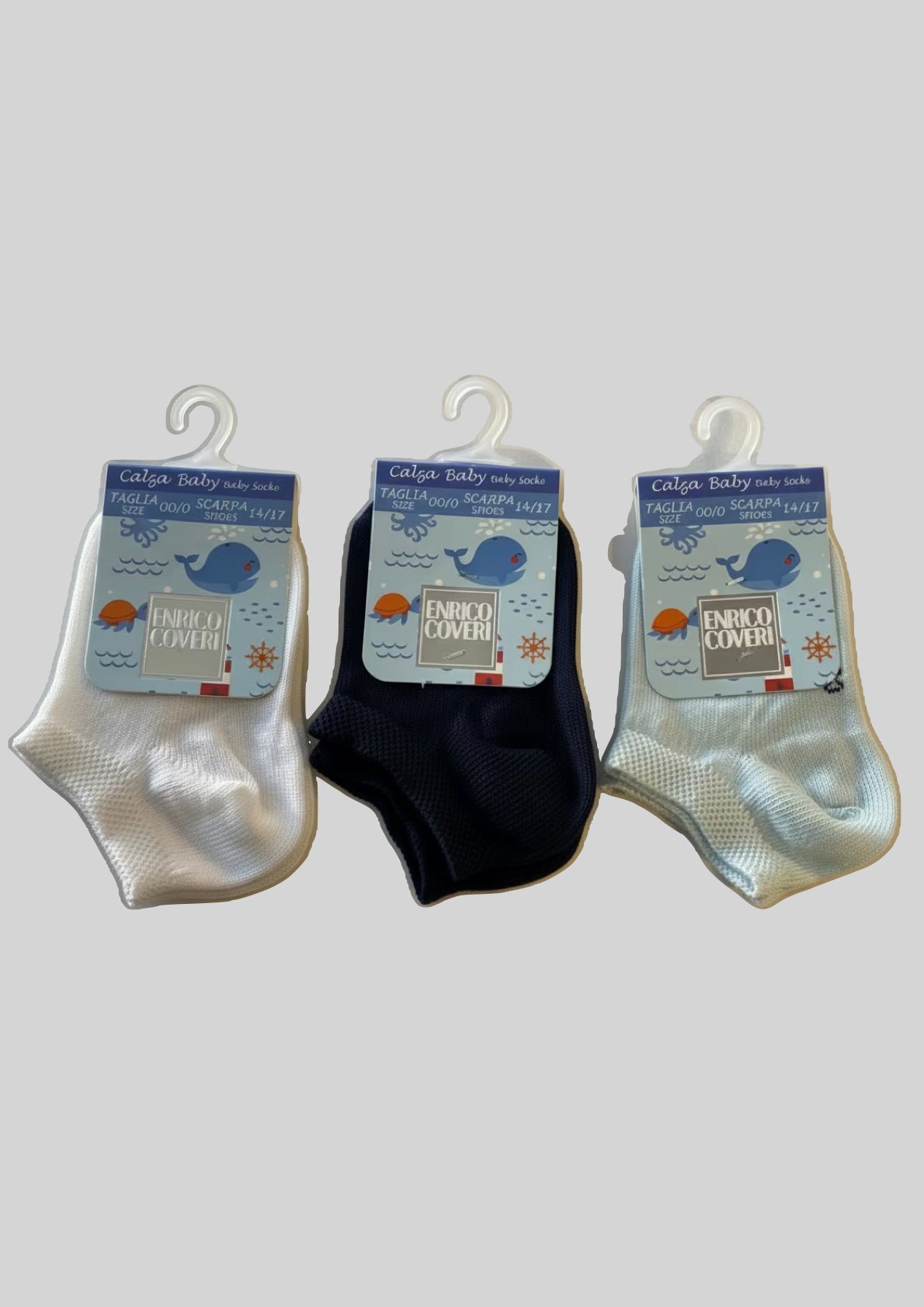 Tris Calze unisex invisibile salvapiede Baby - ENRICO COVERI