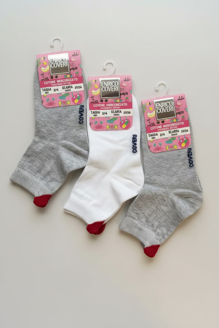 Calza corta estiva Bambina in fresco cotone ENRICO COVERI