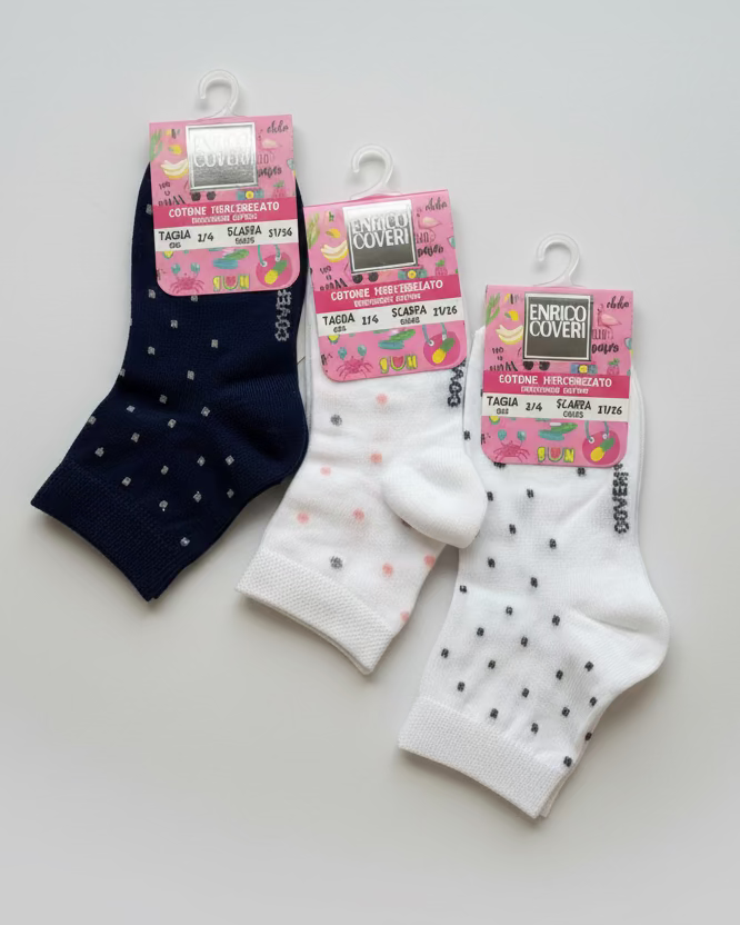 Calza corta estiva Bambina in fresco cotone ENRICO COVERI