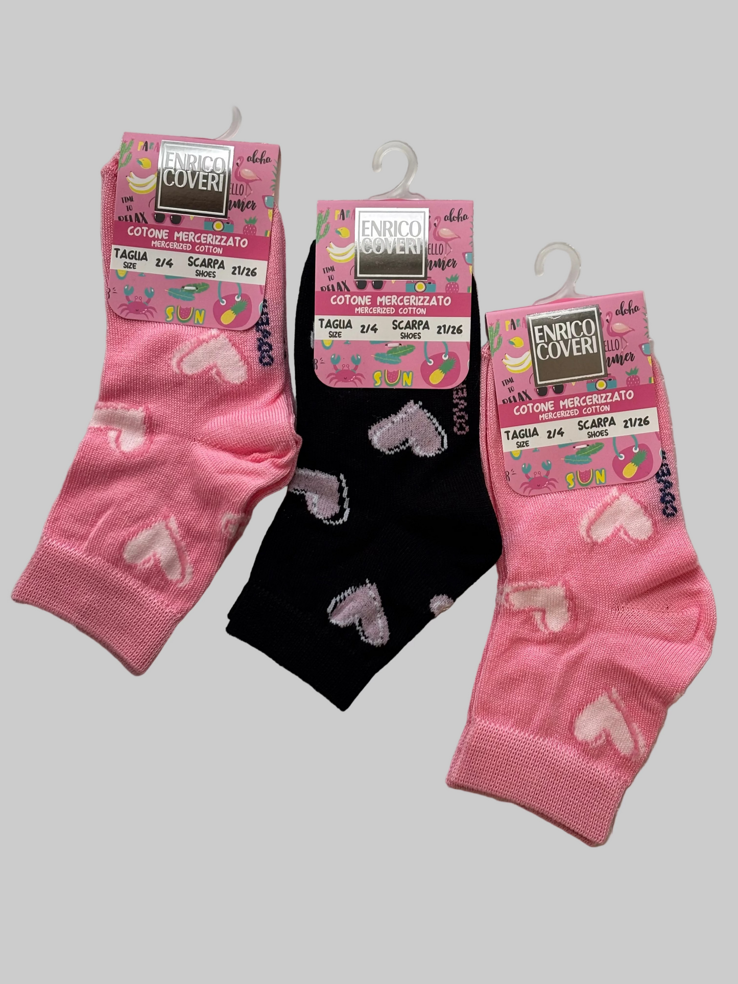 Calza corta estiva Bambina in fresco cotone ENRICO COVERI
