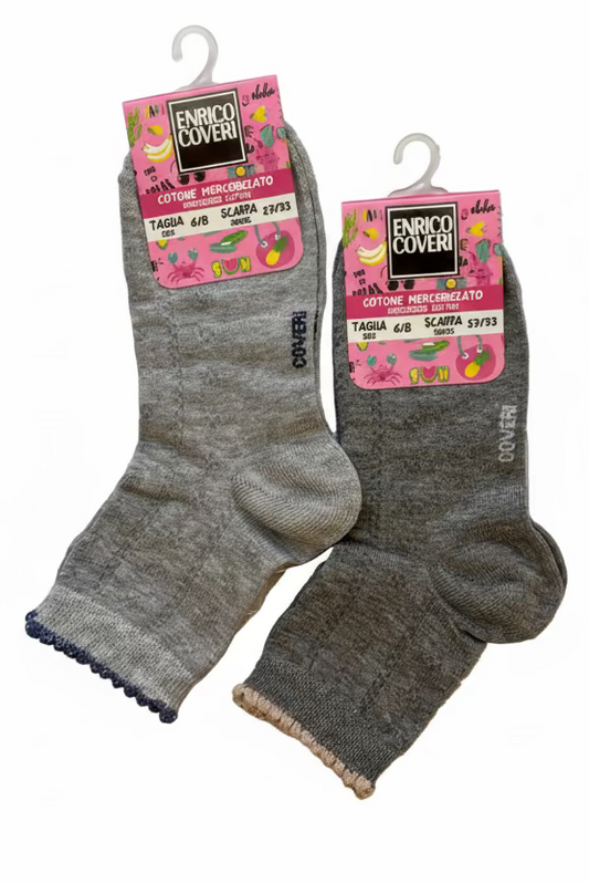 Bipack Calze corte estive Bambina in fresco cotone ENRICO COVERI