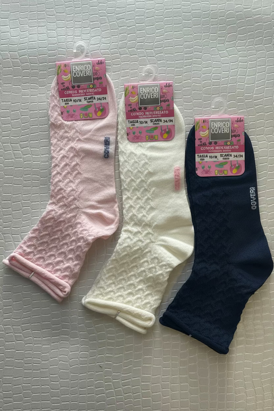 Calze corte estive Ragazza in fresco cotone ENRICO COVERI