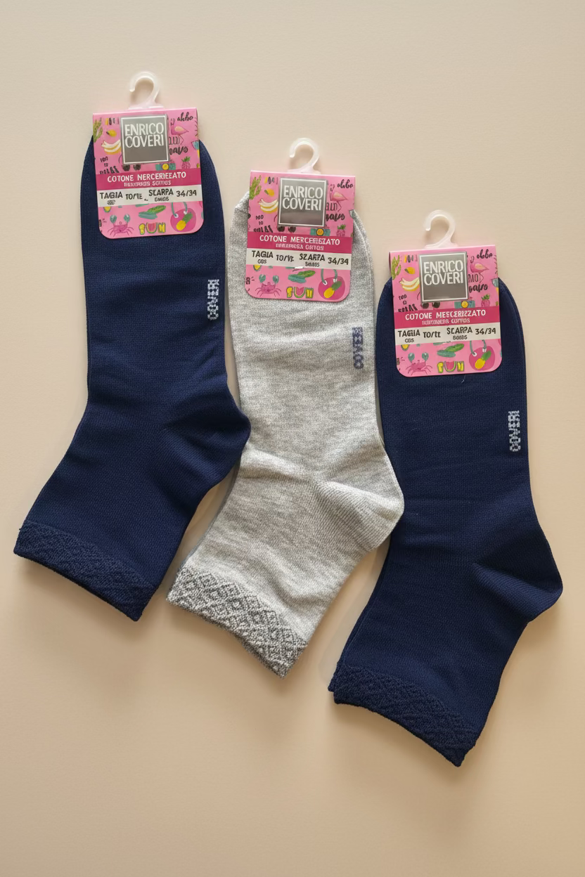 Calze corte estive Ragazza in fresco cotone ENRICO COVERI
